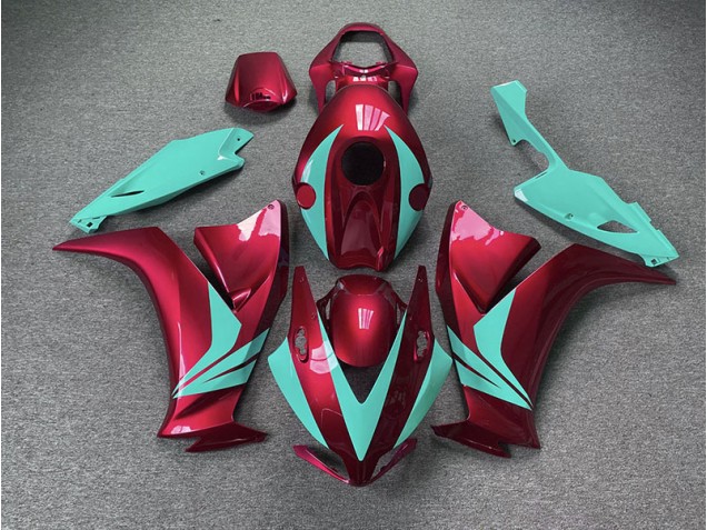 Rosso Lucido & Verde Acqua 2012-2016 Honda CBR1000RR Carene Moto Rosso Lucido & Verde Acqua 2012-2016 Honda CBR1000RR Carene Moto