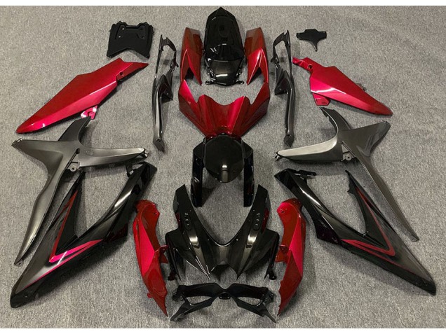 Rosso Lucido & Verde R 2008-2010 Suzuki GSXR 600-750 Carene Moto Rosso Lucido & Verde R 2008-2010 Suzuki GSXR 600-750 Carene Moto