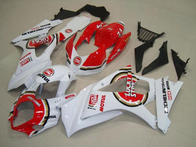 Rosso Lucky Strike 2007-2008 Suzuki GSXR 1000 Carene Moto Rosso Lucky Strike 2007-2008 Suzuki GSXR 1000 Carene Moto