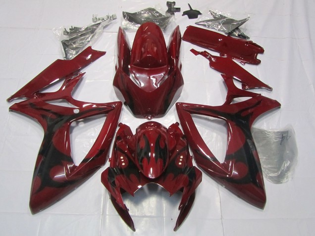 Rosso Marrone 2006-2007 Suzuki GSXR 600-750 Carene Moto Rosso Marrone 2006-2007 Suzuki GSXR 600-750 Carene Moto