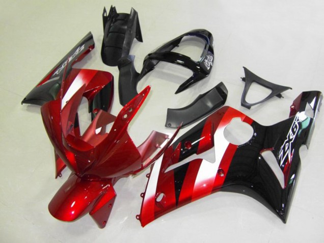 Rosso & Nero 2003-2004 Kawasaki ZX6R Carene Moto Rosso & Nero 2003-2004 Kawasaki ZX6R Carene Moto
