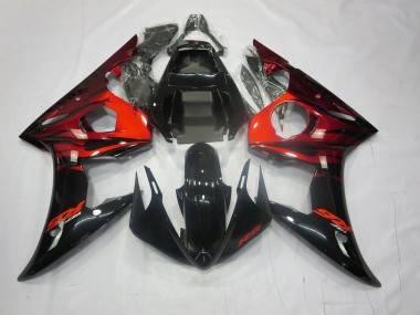 Rosso & Nero 2003-2004 Yamaha R6 Carene Moto