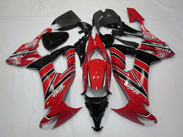 Rosso Nero 2008-2010 Kawasaki ZX10R Carene Moto Rosso Nero 2008-2010 Kawasaki ZX10R Carene Moto