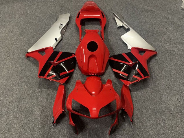 Rosso Nero & Argento 2003-2004 Honda CBR600RR Carene Moto Rosso Nero & Argento 2003-2004 Honda CBR600RR Carene Moto