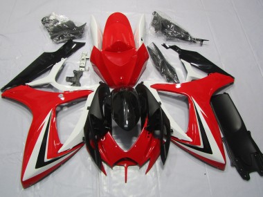 Rosso Nero & Bianco 2006-2007 Suzuki GSXR 600-750 Carene Moto