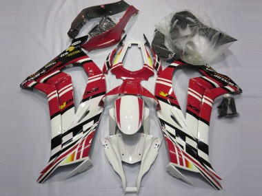 Rosso Nero & Bianco 2011-2015 Kawasaki ZX10R Carene Moto