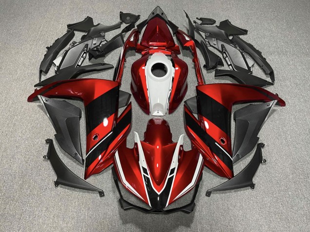 Rosso Nero & Bianco 2015-2018 Yamaha R3 Carene Moto Rosso Nero & Bianco 2015-2018 Yamaha R3 Carene Moto