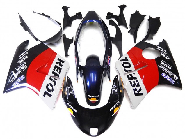 Rosso Nero & Bianco Repsol 1996-2007 Honda CBR1100XX Carene Moto Rosso Nero & Bianco Repsol 1996-2007 Honda CBR1100XX Carene Moto