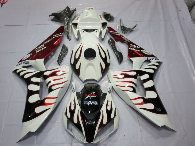 Rosso & Nero Fiamma 2006-2007 Honda CBR1000RR Carene Moto Rosso & Nero Fiamma 2006-2007 Honda CBR1000RR Carene Moto