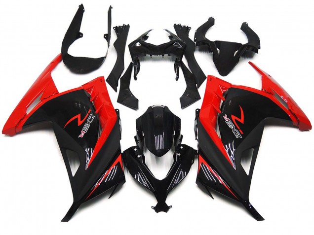 Rosso & Nero Lucido 2013-2018 Kawasaki Ninja 300 Carene Moto Rosso & Nero Lucido 2013-2018 Kawasaki Ninja 300 Carene Moto