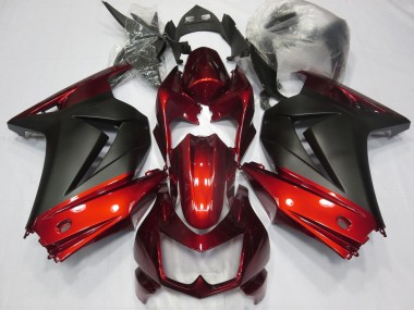Rosso & Nero Opaco 2008-2012 Kawasaki Ninja 250 Carene Moto