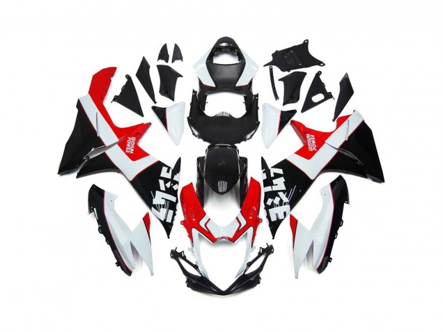 Rosso & Nero Personalizzati Con Loghi 2011-2024 Suzuki GSXR 600-750 Carene Moto Rosso & Nero Personalizzati Con Loghi 2011-2024 Suzuki GSXR 600-750 Carene Moto