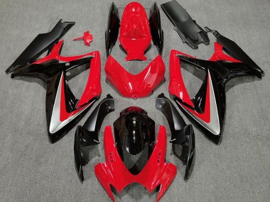 Rosso Nero Stile OEM 2006-2007 Suzuki GSXR 600-750 Carene Moto