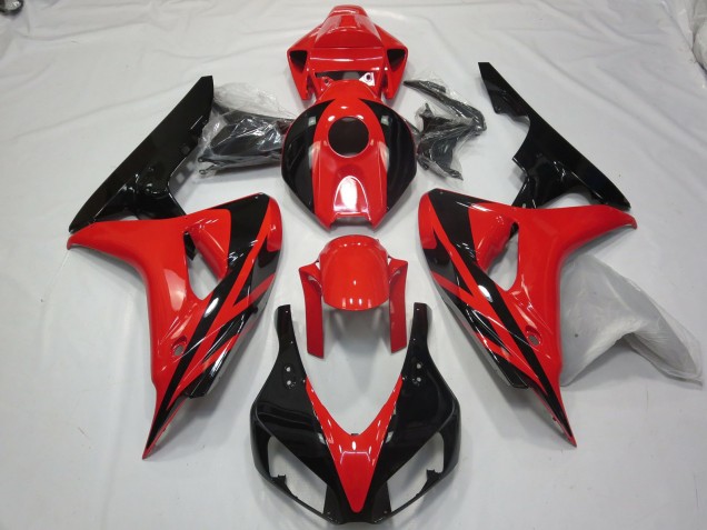 Rosso Nero Stile OEM Senza Decalcomanie 2006-2007 Honda CBR1000RR Carene Moto Rosso Nero Stile OEM Senza Decalcomanie 2006-2007 Honda CBR1000RR Carene Moto