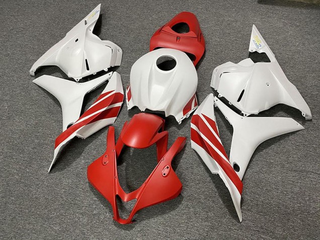 Rosso Opaco/Bianco 2009-2012 Honda CBR600RR Carene Moto Rosso Opaco/Bianco 2009-2012 Honda CBR600RR Carene Moto