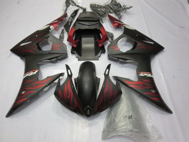 Rosso Opaco Fiamma 2003-2004 Yamaha R6 Carene Moto