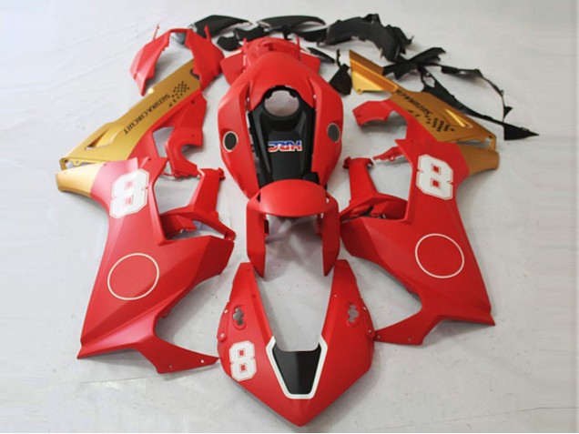 Rosso Opaco & Oro Opaco 2017-2023 Honda CBR1000RR Carene Moto Rosso Opaco & Oro Opaco 2017-2023 Honda CBR1000RR Carene Moto