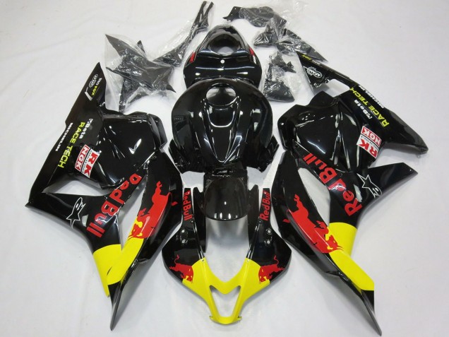 Rosso Toro Nero Lucido 2009-2012 Honda CBR600RR Carene Moto Rosso Toro Nero Lucido 2009-2012 Honda CBR600RR Carene Moto