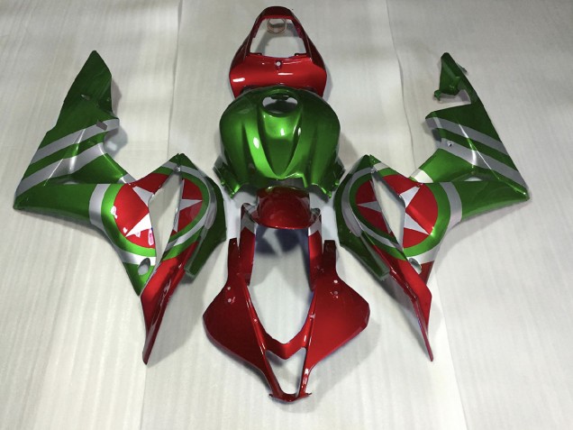 Rosso & Verde Capitan America 2007-2008 Honda CBR600RR Carene Moto Rosso & Verde Capitan America 2007-2008 Honda CBR600RR Carene Moto