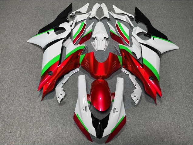Rosso & Verde Lucido 2017-2021 Yamaha R6 Carene Moto Rosso & Verde Lucido 2017-2021 Yamaha R6 Carene Moto