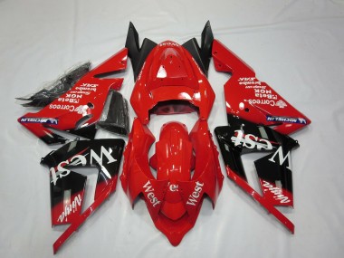 Rosso West 2004-2005 Kawasaki ZX10R Carene Moto