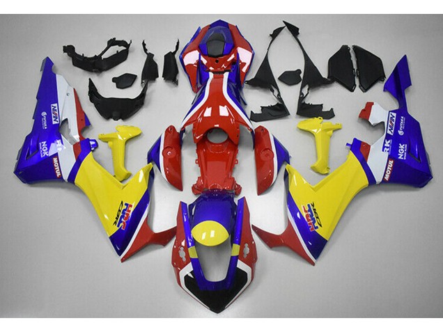 Rouge Bleu Et Jaune HRC 2017-2023 Honda CBR1000RR Carene Moto