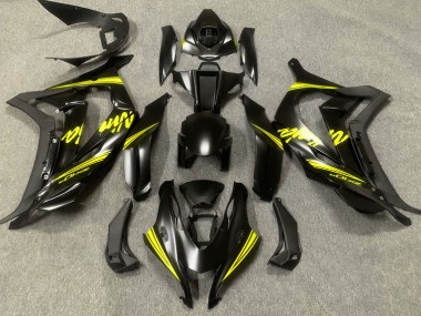 Satinato Nero & Giallo 2016-2019 Kawasaki ZX10R Carene Moto