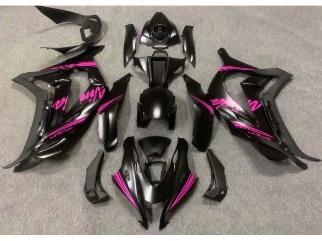 Satinato Nero & Rosa 2016-2019 Kawasaki ZX10R Carene Moto Satinato Nero & Rosa 2016-2019 Kawasaki ZX10R Carene Moto