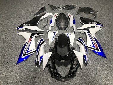 Scritta In Bianco & Nero Blu 2011-2024 Suzuki GSXR 600-750 Carene Moto