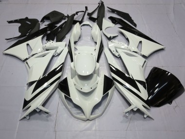 Speciale Bianco Nero 2009-2012 Kawasaki ZX6R Carene Moto