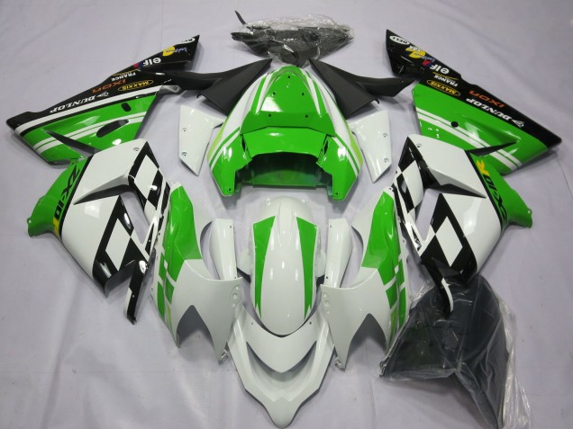 Speciale Bianco Verde 2004-2005 Kawasaki ZX10R Carene Moto Speciale Bianco Verde 2004-2005 Kawasaki ZX10R Carene Moto
