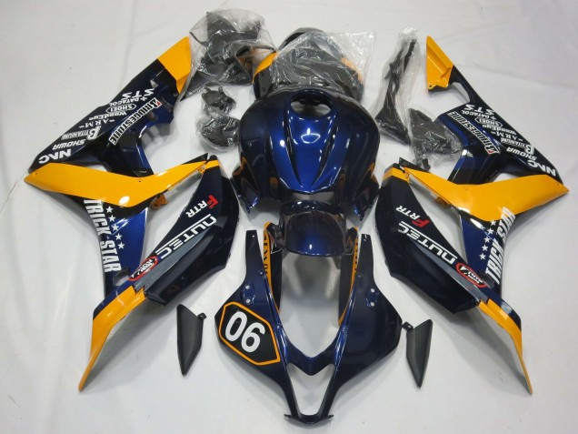 Speciale Blu Intenso & Giallo 2007-2008 Honda CBR600RR Carene Moto