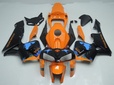 Splatter Arancione & Nero 2005-2006 Honda CBR600RR Carene Moto