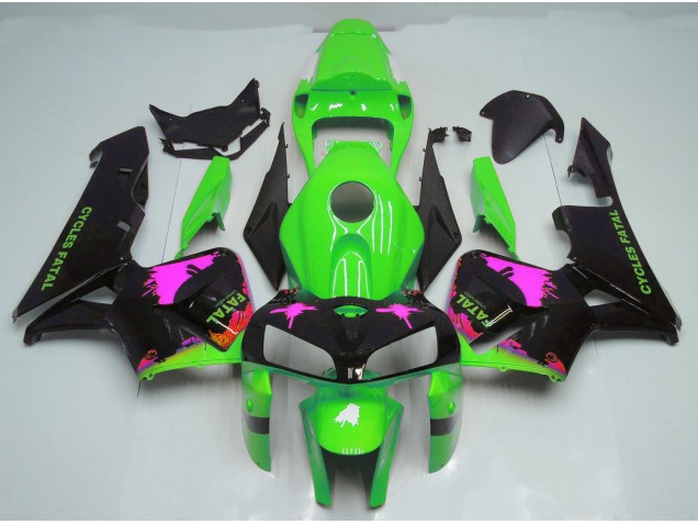 Splatter Rosa Sul Verde 2005-2006 Honda CBR600RR Carene Moto Splatter Rosa Sul Verde 2005-2006 Honda CBR600RR Carene Moto