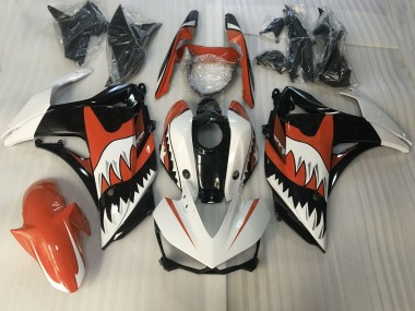 Squalo Arancione & Bianco 2015-2018 Yamaha R3 Carene Moto