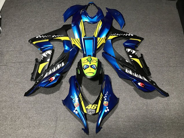 Squalo Blu Metallizzato 2016-2019 Kawasaki ZX10R Carene Moto Squalo Blu Metallizzato 2016-2019 Kawasaki ZX10R Carene Moto