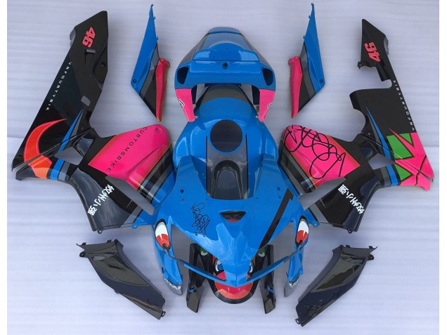 Squalo Blu & Rosa 2005-2006 Honda CBR600RR Carene Moto Squalo Blu & Rosa 2005-2006 Honda CBR600RR Carene Moto