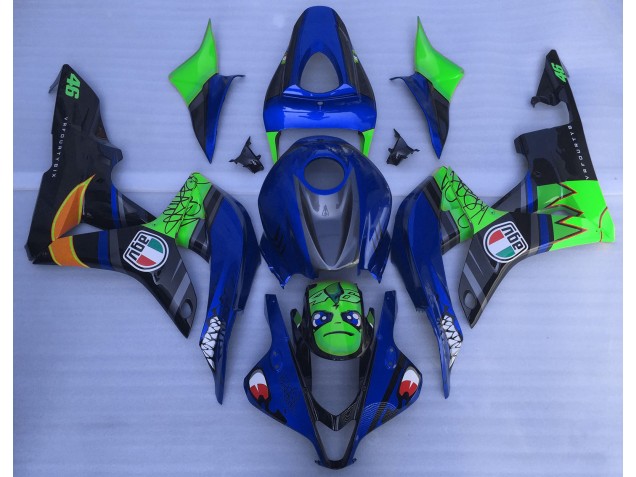 Squalo Blu & Verde 2007-2008 Honda CBR600RR Carene Moto Squalo Blu & Verde 2007-2008 Honda CBR600RR Carene Moto