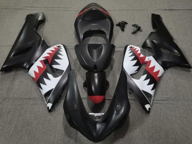 Squalo Nero Opaco 2005-2006 Kawasaki ZX6R Carene Moto