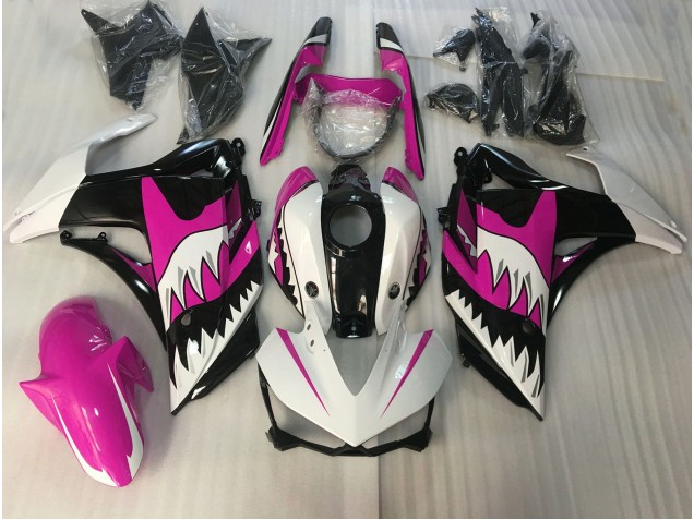 Squalo Rosa & Bianco 2015-2018 Yamaha R3 Carene Moto Squalo Rosa & Bianco 2015-2018 Yamaha R3 Carene Moto