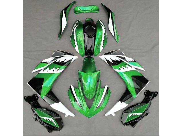 Squalo Verde 2015-2018 Yamaha R3 Carene Moto Squalo Verde 2015-2018 Yamaha R3 Carene Moto