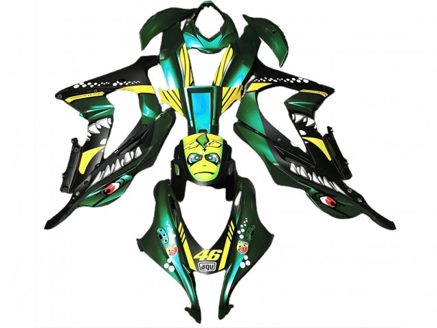 Squalo Verde Della Foresta 2016-2019 Kawasaki ZX10R Carene Moto Squalo Verde Della Foresta 2016-2019 Kawasaki ZX10R Carene Moto