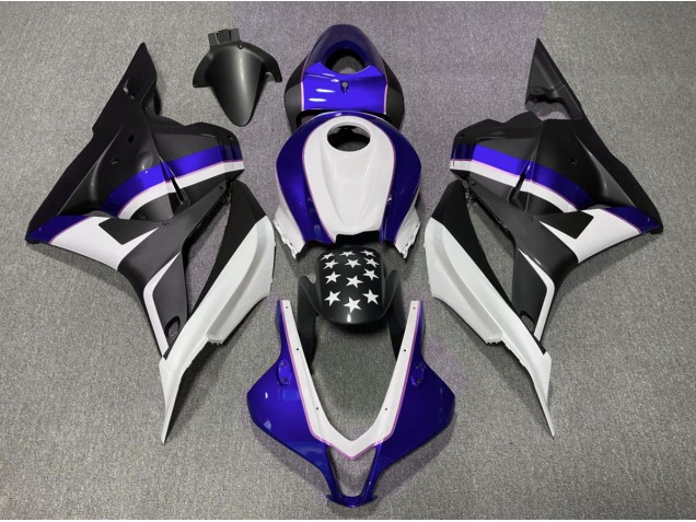 Stella Nera Opaca & Blu Scuro 2009-2012 Honda CBR600RR Carene Moto Stella Nera Opaca & Blu Scuro 2009-2012 Honda CBR600RR Carene Moto