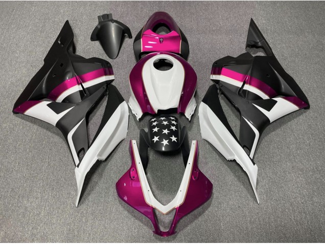 Stella Nera Opaca & Rosa 2009-2012 Honda CBR600RR Carene Moto Stella Nera Opaca & Rosa 2009-2012 Honda CBR600RR Carene Moto
