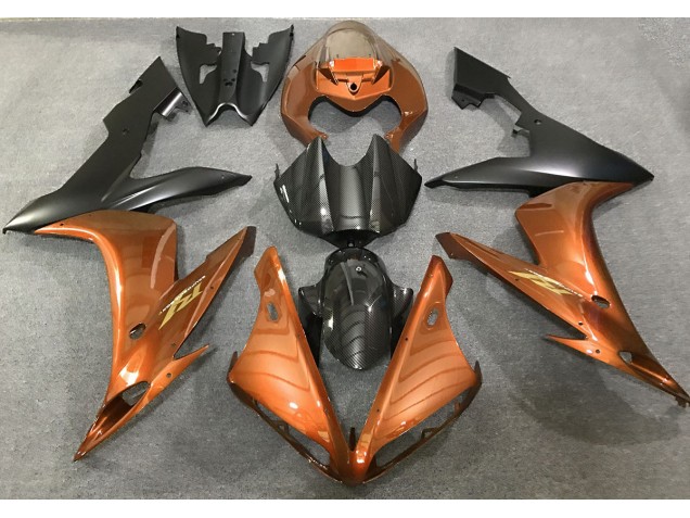 Stile Arancione Lucido & Fibra Di Carbonio 2004-2006 Yamaha R1 Carene Moto Stile Arancione Lucido & Fibra Di Carbonio 2004-2006 Yamaha R1 Carene Moto