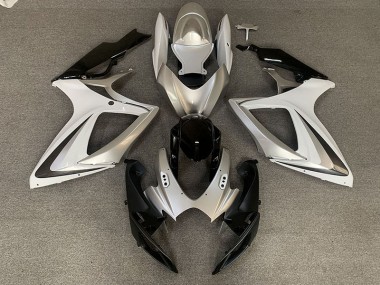 Stile Argento Bianco OEM 2006-2007 Suzuki GSXR 600-750 Carene Moto