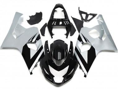 Stile Argento & Nero Lucido OEM 2004-2005 Suzuki GSXR 600-750 Carene Moto