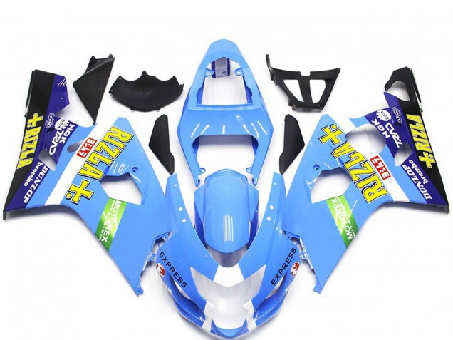 Stile Azzurro Rizla 2004-2005 Suzuki GSXR 600-750 Carene Moto Stile Azzurro Rizla 2004-2005 Suzuki GSXR 600-750 Carene Moto
