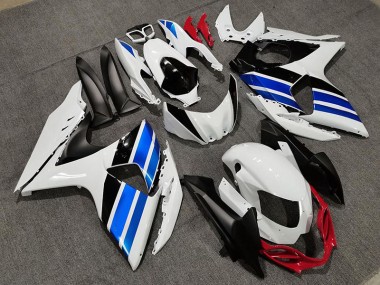 Stile Bianco Blu & Rosso 2009-2016 Suzuki GSXR 1000 Carene Moto