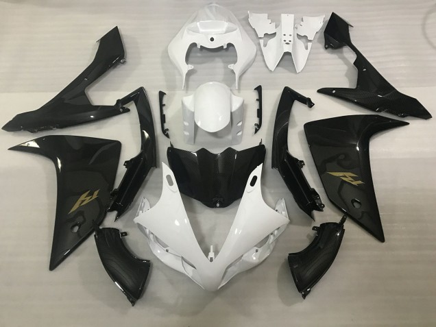 Stile Bianco & Fibra Di Carbonio 2007-2008 Yamaha R1 Carene Moto Stile Bianco & Fibra Di Carbonio 2007-2008 Yamaha R1 Carene Moto